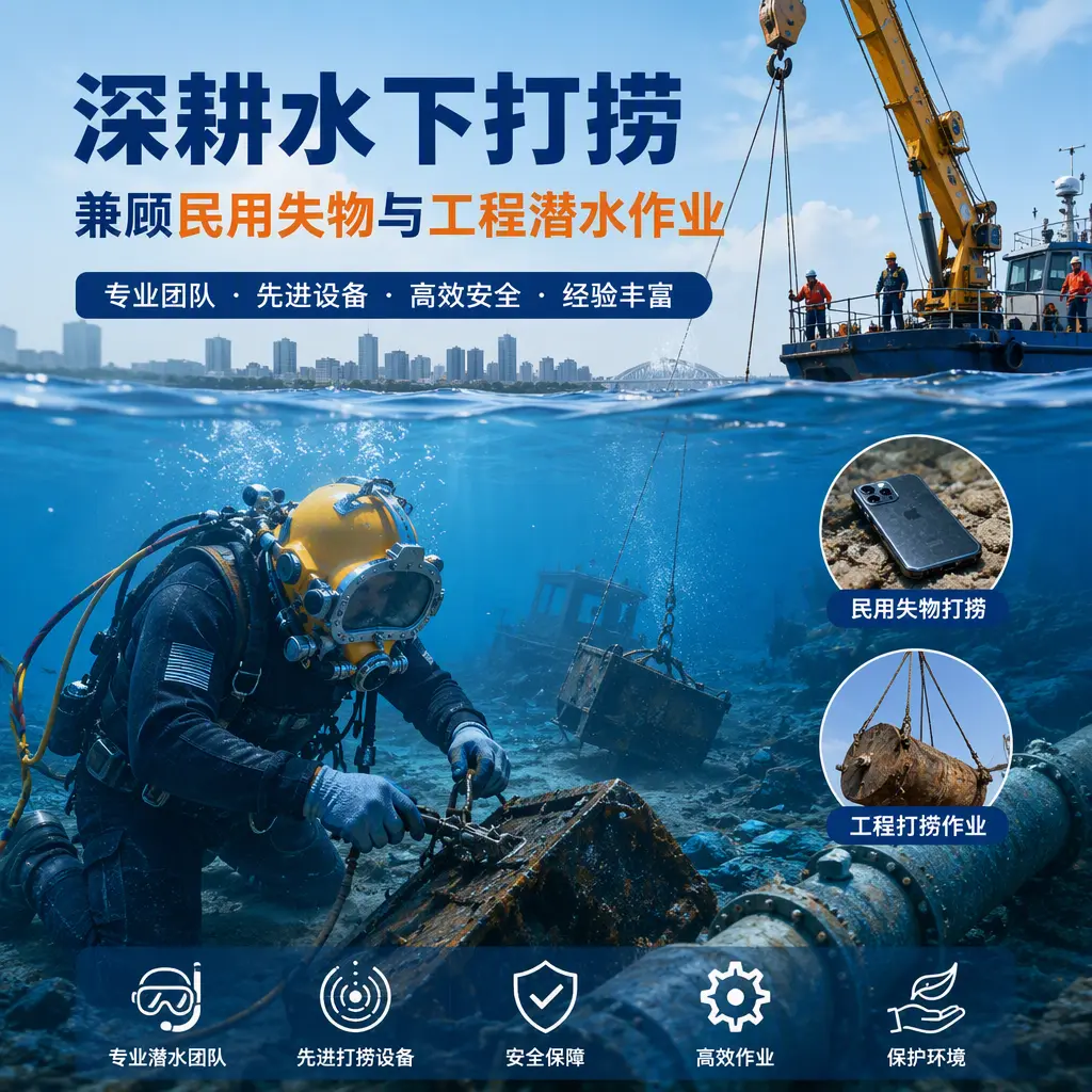 深耕水下打捞，兼顾民用失物与工程潜水作业果洛